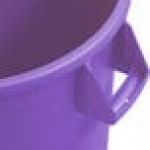 Carlisle 84102089 Bronco 20 Gallon Purple Round Trash Can