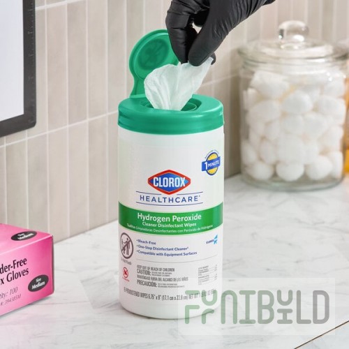 Clorox Healthcare CLO30824 95-Count Hydrogen Peroxide Cleaner Disinfectant Wipes - 6/Case