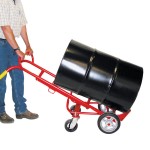 Wesco Industrial Products 1,000 lb. Ergonomic Steel Drum Truck with (2) 10 Wesco Industrial Products 1,000 lb. Ergonomic Steel Drum Truck with (2) 10