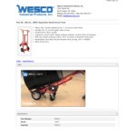 Wesco Industrial Products 1,000 lb. Ergonomic Steel Drum Truck with (2) 10 Wesco Industrial Products 1,000 lb. Ergonomic Steel Drum Truck with (2) 10