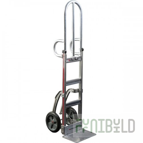 Magliner 500 lb. Narrow Aisle Hand Truck with Double Loop Handles and Straight Back Frame NTKC36E1B5