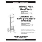Magliner 500 lb. Narrow Aisle Hand Truck with Double Loop Handles and Straight Back Frame NTKC36E1B5