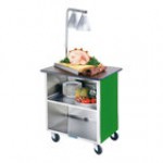 Lakeside 646HRM Heavy-Duty Stainless Steel Three Shelf Flat Top Utility Cart with Enclosed Base and Hard Rock Maple Finish - 22 Lakeside 646HRM Heavy-Duty Stainless Steel Three Shelf Flat Top Utility Cart with Enclosed Base and Hard Rock Maple Finish - 22