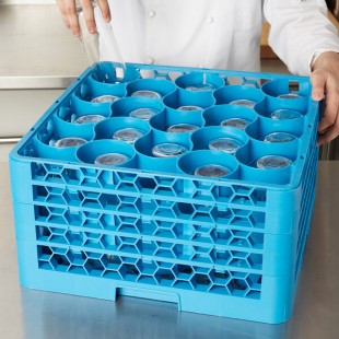 Carlisle RW20-314 OptiClean NeWave 20 Compartment Glass Rack with 4 Extenders Carlisle RW20-314 OptiClean NeWave 20 Compartment Glass Rack with 4 Extenders