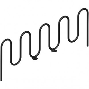 Wausau Tile 9-Loop Powder-Coated Metal Inground Mount Bike Rack