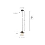 Globe Industrial Oil-Rubbed Bronze Pendant Light - 120V, 60W