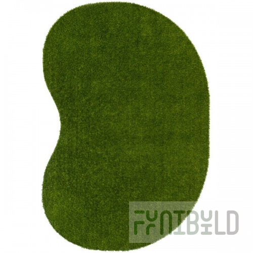 Joy Carpets Kid Essentials GreenSpace 6' x 9' Green Jellybean Area Rug