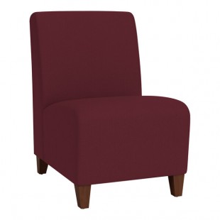 Lesro Ravenna Open House Wine Fabric Guest Chair with Walnut Wood Legs Lesro Ravenna Open House Wine Fabric Guest Chair with Walnut Wood Legs