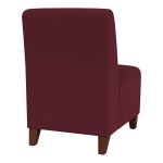 Lesro Ravenna Open House Wine Fabric Guest Chair with Walnut Wood Legs Lesro Ravenna Open House Wine Fabric Guest Chair with Walnut Wood Legs