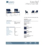 Lesro Lenox Steel Patriot Plus Imperial Blue Vinyl Two Guest Arm Chairs with Sarum Twill Laminate Connecting Table Lesro Lenox Steel Patriot Plus Imperial Blue Vinyl Two Guest Arm Chairs with Sarum Twill Laminate Connecting Table