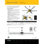 Big Ass Fans 7' Yellow and Silver Aluminum Indoor Shop Ceiling Fan - 110-125V
