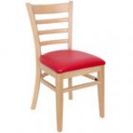 BFM Seating Berkeley Natural Beechwood Ladder Back Side Chair with 2 BFM Seating Berkeley Natural Beechwood Ladder Back Side Chair with 2