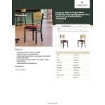 Lancaster Table & Seating Black Finish Side Chair with Burgundy Vinyl Seat and Natural Wood Back - Assembled