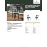 Lancaster Table & Seating Boomerang Black Finish Chair with Blue Vinyl Seat and Driftwood Back