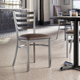 Lancaster Table & Seating Clear Coat Finish Ladder Back Chair with 2 1/2 Lancaster Table & Seating Clear Coat Finish Ladder Back Chair with 2 1/2