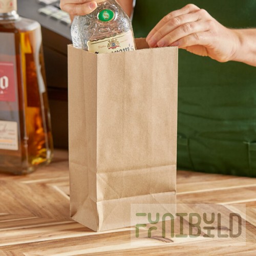 Choice Heavy Duty 4 lb. Heavy-Duty Natural Kraft Bag - 400/Case