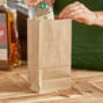 Choice Heavy Duty 4 lb. Heavy-Duty Natural Kraft Bag - 400/Case