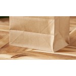 Choice Heavy Duty 4 lb. Heavy-Duty Natural Kraft Bag - 400/Case