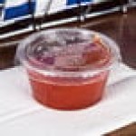 Fabri-Kal GXL250PC Greenware 2 oz. Compostable Clear Plastic Souffle / Portion Cup Lid - 134/Pack Fabri-Kal GXL250PC Greenware 2 oz. Compostable Clear Plastic Souffle / Portion Cup Lid - 134/Pack