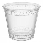 Fabri-Kal GXL250PC Greenware 2 oz. Compostable Clear Plastic Souffle / Portion Cup Lid - 134/Pack Fabri-Kal GXL250PC Greenware 2 oz. Compostable Clear Plastic Souffle / Portion Cup Lid - 134/Pack