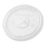 Fabri-Kal GXL250PC Greenware 2 oz. Compostable Clear Plastic Souffle / Portion Cup Lid - 134/Pack Fabri-Kal GXL250PC Greenware 2 oz. Compostable Clear Plastic Souffle / Portion Cup Lid - 134/Pack