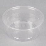 Fabri-Kal GXL250PC Greenware 2 oz. Compostable Clear Plastic Souffle / Portion Cup Lid - 134/Pack Fabri-Kal GXL250PC Greenware 2 oz. Compostable Clear Plastic Souffle / Portion Cup Lid - 134/Pack