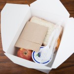 Fold-Pak 04BPWHITEM Bio-Pak White Microwavable Paper #4 Take-Out Containers 7 3/4