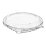 Inline Plastics Safe-T-Chef 20 oz. Tamper-Resistant, Tamper-Evident Vented Round Hinged Container with Dome Lid - 240/Case