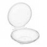 Inline Plastics Safe-T-Chef 20 oz. Tamper-Resistant, Tamper-Evident Vented Round Hinged Container with Dome Lid - 240/Case