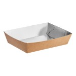 Carnival King 8 lb. Large Foiled Paper Food Tray 6 5/16