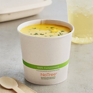 World Centric 24 oz. NoTree Compostable Bio Lined Paper Food Cup - 500/Case