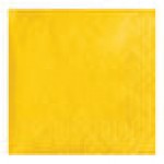 Creative Converting 6691021B School Bus Yellow 2-Ply 1/4 Fold Luncheon Napkin - 600/Case