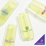Tossware POP 9 oz. Customizable Plastic Lemon Yellow Flute Glass - 252/Case