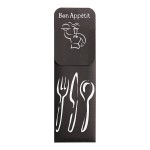 Dinex Black Bon Appetit Paper Cutlery Caddy with Napkin - 600/Case Dinex Black Bon Appetit Paper Cutlery Caddy with Napkin - 600/Case