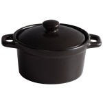 Acopa Keystone 8 oz. Caldera Stoneware Mini Casserole Dish with Lid - Sample Acopa Keystone 8 oz. Caldera Stoneware Mini Casserole Dish with Lid - Sample