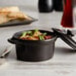 Acopa Keystone 8 oz. Caldera Stoneware Mini Casserole Dish with Lid - Sample Acopa Keystone 8 oz. Caldera Stoneware Mini Casserole Dish with Lid - Sample