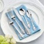 Acopa Ophelia 18/10 Stainless Steel Extra Heavy Weight Flatware 5 Piece Set - Sample Acopa Ophelia 18/10 Stainless Steel Extra Heavy Weight Flatware 5 Piece Set - Sample