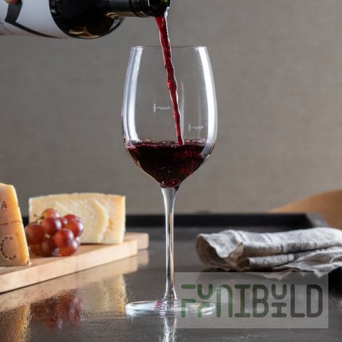 Reserve by Libbey Acura Renaissance 16 oz. Pour Control 8 oz. / 5 oz. Wine Glass - Sample