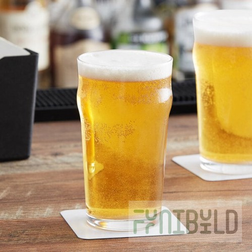 Acopa Select 16 oz. Fully Tempered English Pub / Nonic Glass - Sample