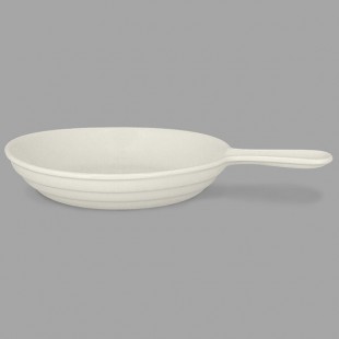 RAK Porcelain Chef's Fusion 40 oz. Sand White Porcelain Frying Pan - 6/Case