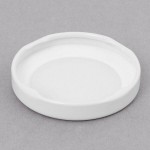 Acopa White Solid Milk Bottle Lid - 12/Case
