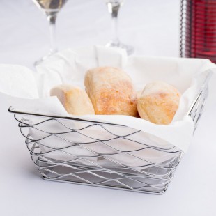 American Metalcraft BNRB68C Square Birdnest Chrome Basket / Riser - 8 American Metalcraft BNRB68C Square Birdnest Chrome Basket / Riser - 8