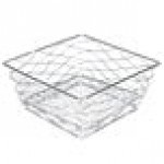 American Metalcraft BNRB68C Square Birdnest Chrome Basket / Riser - 8