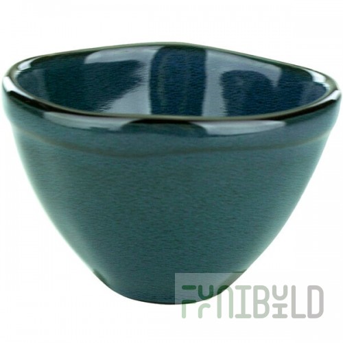 International Tableware Luna 3 oz. Midnight Blue Round Porcelain Fruit / Sauce Dish - 36/Case