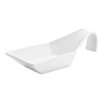 Front of the House Kyoto 1 oz. Bright White Rectangular Porcelain Sauce Dish - 12/Case
