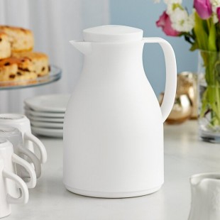 Acopa Pastels 34 oz. White Thermal Carafe / Server Acopa Pastels 34 oz. White Thermal Carafe / Server