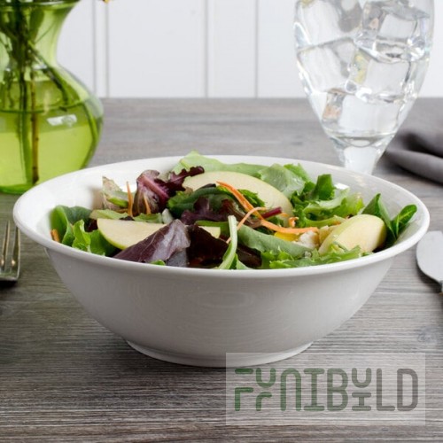 Bon Chef 1300001P Circles 32 oz. White Porcelain Bowl - 24/Case