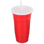 GET To-Go 32 oz. Red Customizable Plastic Reusable Tumbler, Lid, and Straw Set - 24/Case GET To-Go 32 oz. Red Customizable Plastic Reusable Tumbler, Lid, and Straw Set - 24/Case