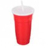 GET To-Go 32 oz. Red Customizable Plastic Reusable Tumbler, Lid, and Straw Set - 24/Case GET To-Go 32 oz. Red Customizable Plastic Reusable Tumbler, Lid, and Straw Set - 24/Case