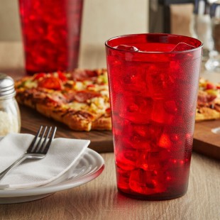 GET 5032-1-R 32 oz. Red Customizable SAN Plastic Pebbled Tumbler - 48/Case GET 5032-1-R 32 oz. Red Customizable SAN Plastic Pebbled Tumbler - 48/Case